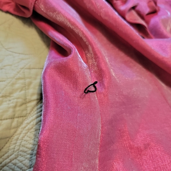 Adrianna Pappel Sparkly Pink Casual Office Formal Blouse Top Size 8 Medium - Picture 11 of 12